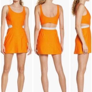 Outdoor Voices Court Dress in Clementine